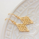 Lantern Earrings Gold Plate