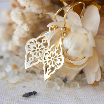 Lantern Earrings Gold Plate