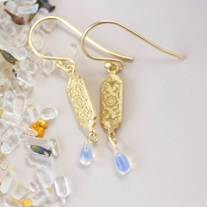 Desert Jewels Earrings Gold Plate-jewellery-The Vault