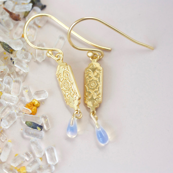 Desert Jewels Earrings Gold Plate