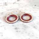 Silver and Copper Hoop Earrings