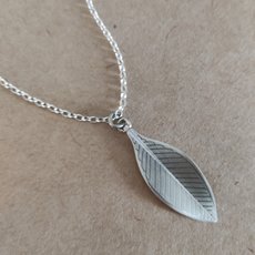 Silver Rata Leaf on Chain Necklace-jewellery-The Vault