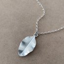 Silver Tarata Leaf on Chain Necklace