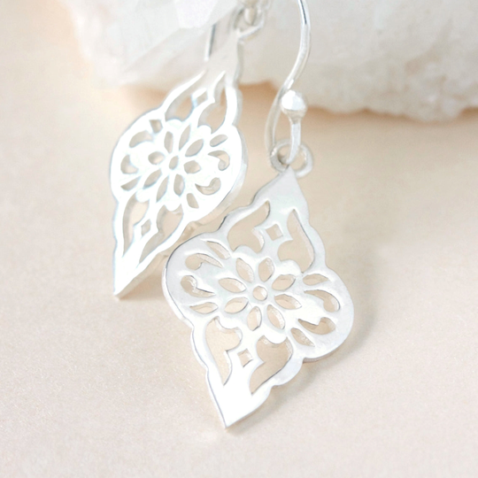 Lantern Earrings Silver