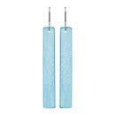 Glass Rata Vine Drop Earrings Light Blue