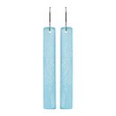 Glass Rata Vine Drop Earrings Light Blue