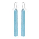 Glass Rata Vine Drop Earrings Light Blue