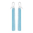 Glass Rata Vine Drop Earrings Light Blue