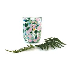 Glass Tumbler Pink Mint Spots-artists-and-brands-The Vault