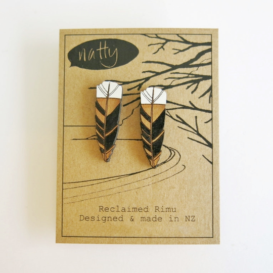 Huia Feather Earrings