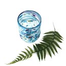 Glass Tumbler Blue Swirl