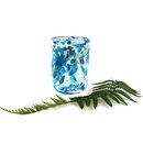 Glass Tumbler Blue Spots