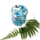 Glass Tumbler Blue Spots