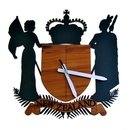 God Defend Wall Clock XL Rimu