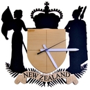 God Defend Wall Clock XL Maple