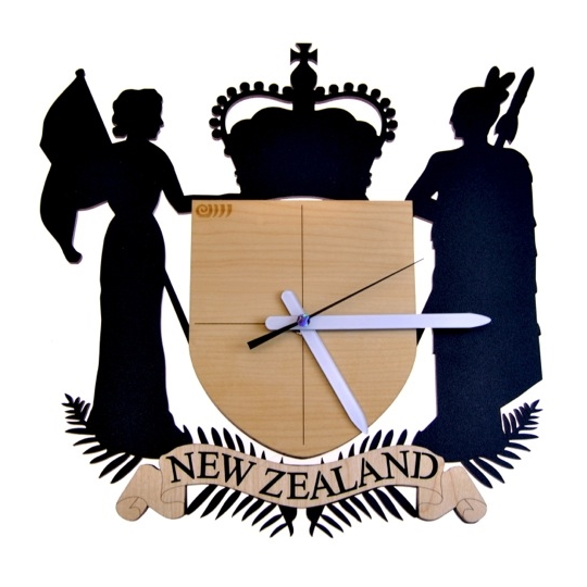 God Defend Wall Clock XL Maple