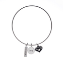 Ant Silver Bangle Love Heart Charm