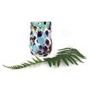 Glass Tumbler Purple Mint Spots