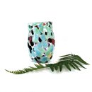 Glass Tumbler Purple Mint Spots