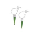 Pounamu Skinny Point Hoop Studs