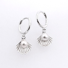 Venus Pearl Huggie Earring-jewellery-The Vault
