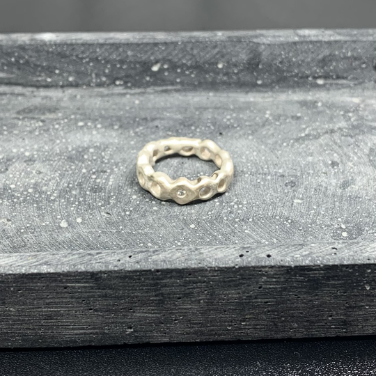 Better Ring Silver Bronze with Diamond