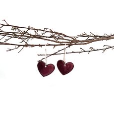 Enamel Heart Earrings Purple-jewellery-The Vault