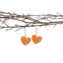 Enamel Heart Earrings Yellow