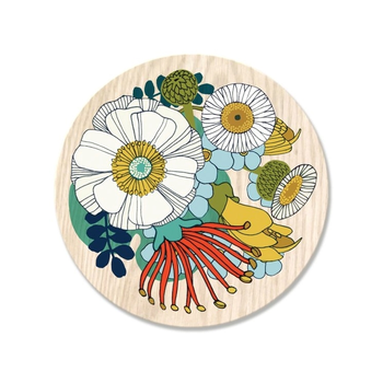 Folk Flowers Coaster Single