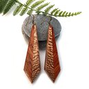 Wooden Earrings Two Tone Woods Medium