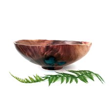 Pohutukawa Wooden Bowl Resin Inlay-artists-and-brands-The Vault