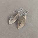 Gold Plate Rata Leaf Earrings Large