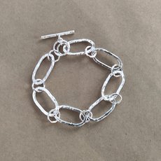 Silver Chunky Oval Link Bracelet-jewellery-The Vault