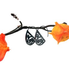 Koru Earrings Oxidised Silver-jewellery-The Vault
