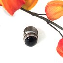 Silver Taiao Ring w Black Agate