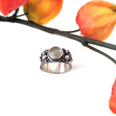 Silver Granule Ring w Rutilated Quartz-jewellery-The Vault