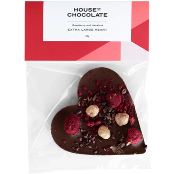 Extra Large Chocolate Heart Raspberry Hazelnut