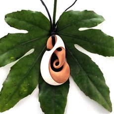 Path of Life Two Tone Bone Pendant-jewellery-The Vault
