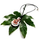 Complex Koru Two Tone Bone Pendant