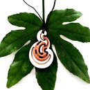 Complex Koru Two Tone Bone Pendant