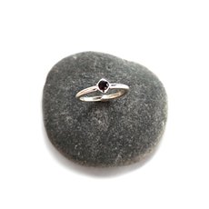 Silver Stacker Ring Spinel-jewellery-The Vault
