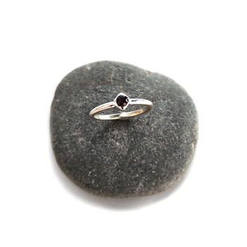 Silver Stacker Ring Spinel