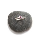 Silver Stacker Ring Ruby