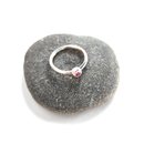 Silver Stacker Ring Ruby