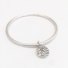 Fern Charm Heavy Bangle-jewellery-The Vault