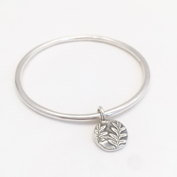 Fern Charm Heavy Bangle