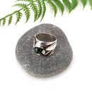 Pounamu Leaves Ring Silver