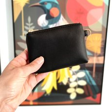 Julia Wallet Cactus Leather Black Pebble-lifestyle-The Vault