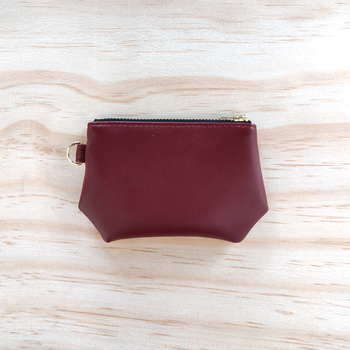 Gem Card Wallet Cactus Leather Brick Red