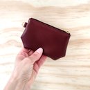 Gem Card Wallet Cactus Leather Brick Red